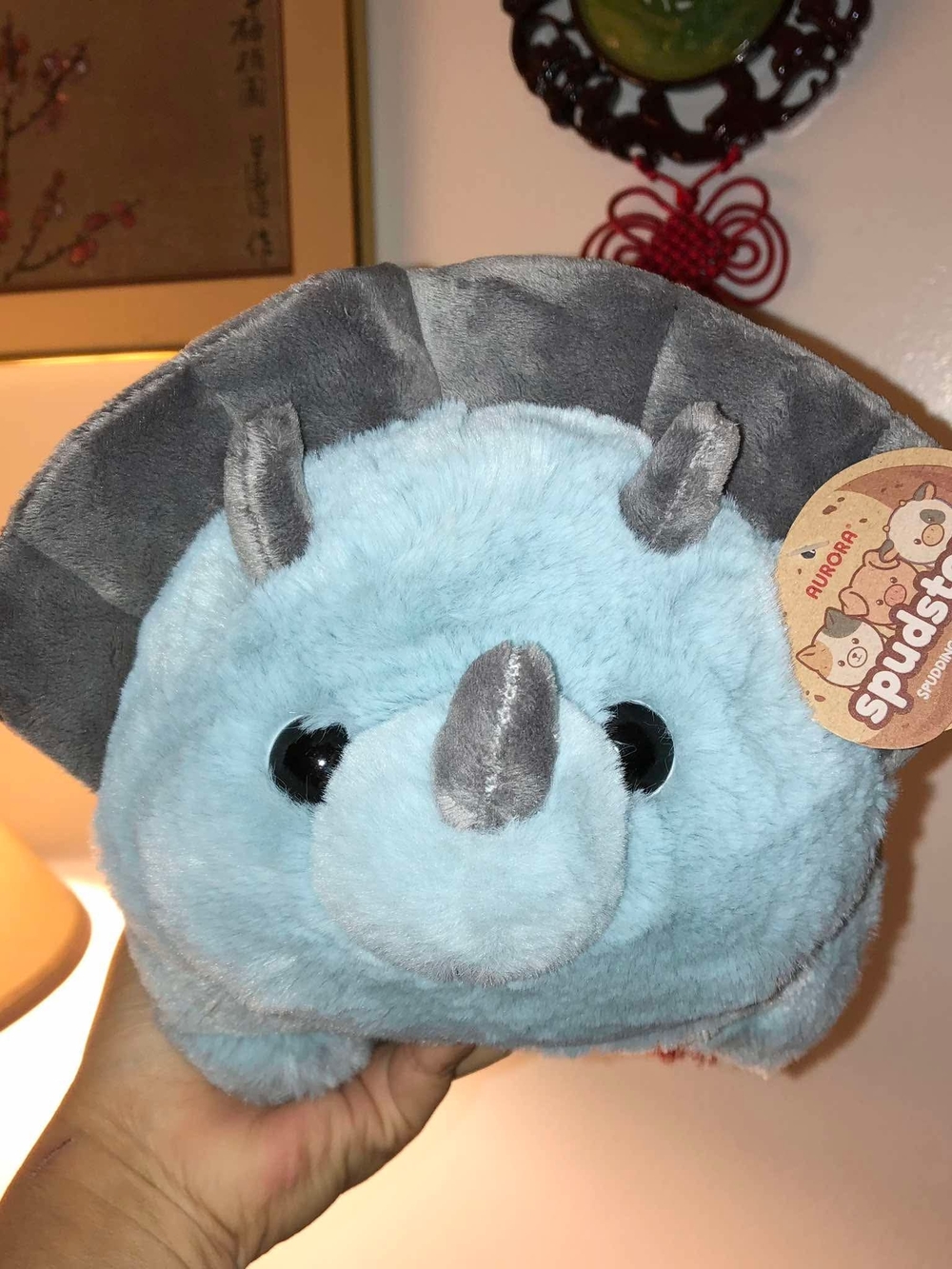 Aurora Spudsters Taren Triceratops stuffed animal